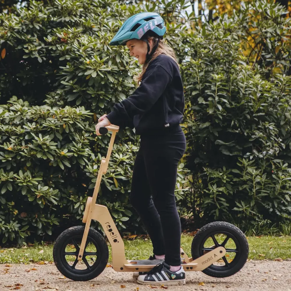 RePello-Model A-wooden footbike for children from 4 to 8 years old